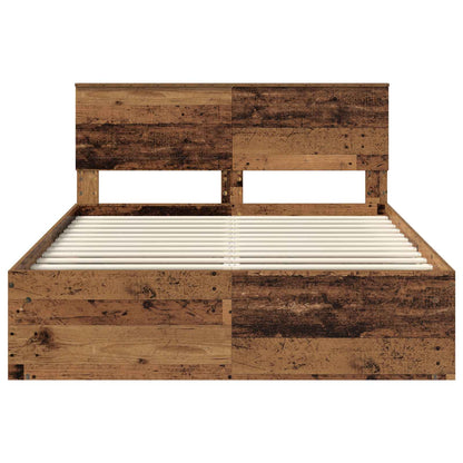 Struttura del letto Legno vecchio 140 x 190 cm Pino massello | homemem39