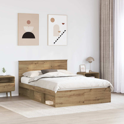 Struttura del letto Rovere Artigianale 140 x 190 cm | homemem39