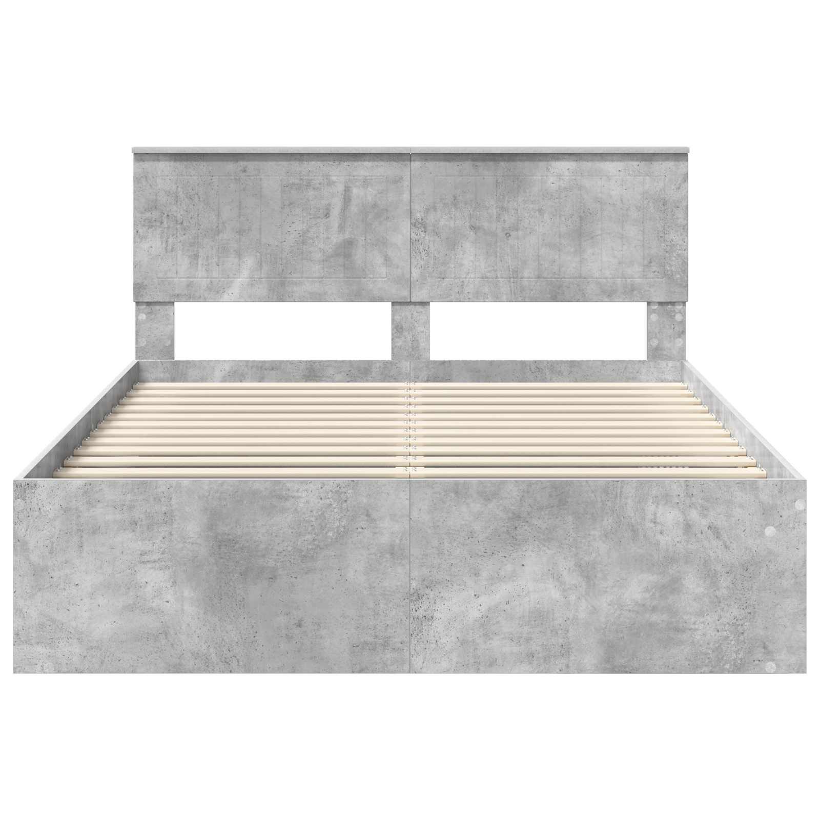 Struttura del letto Grigio Concretè 135 x 190 cm Pino massello | homemem39