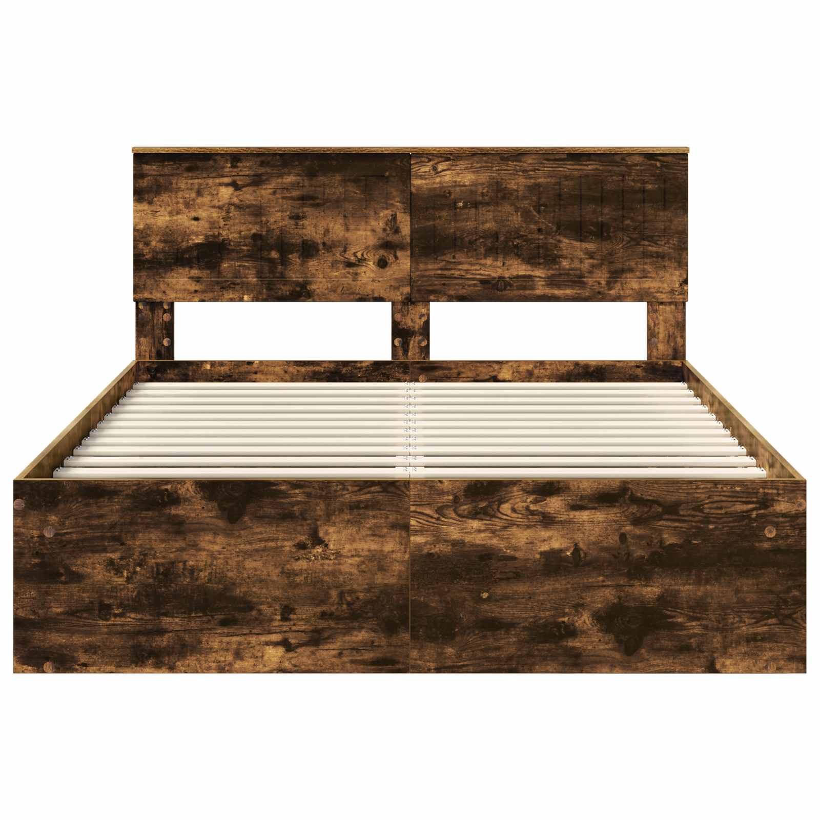 Struttura del letto Rovere fumé 135 x 190 cm Pino massello | homemem39