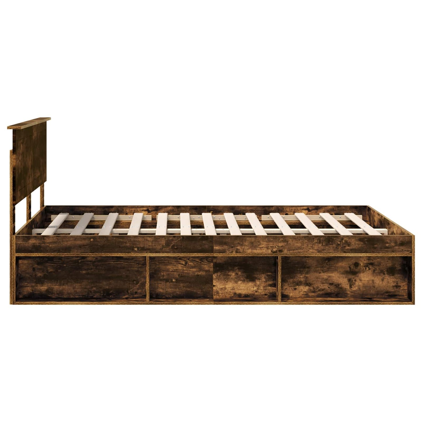 Struttura del letto Rovere fumé 135 x 190 cm Pino massello | homemem39