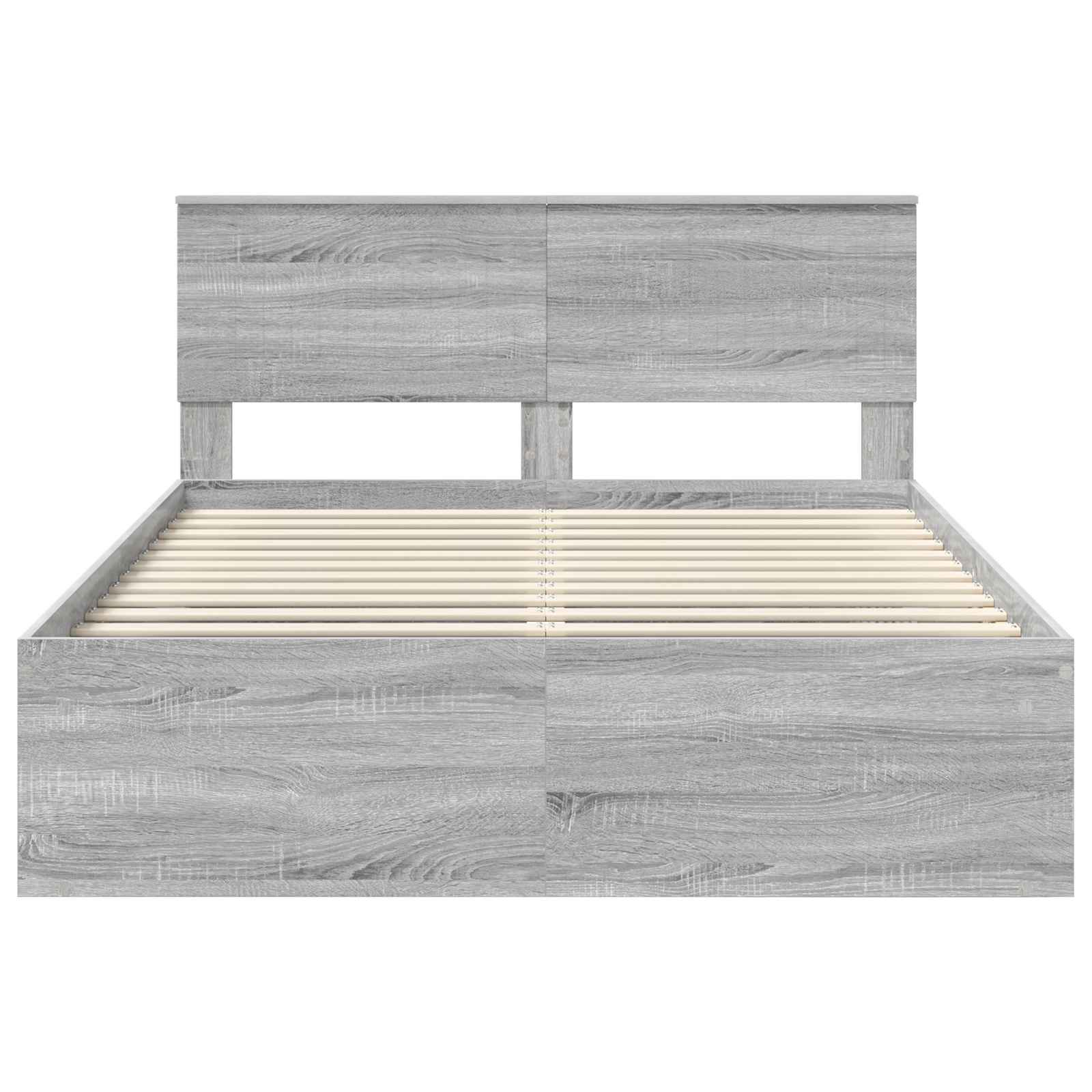 Struttura del letto Grigio Sonoma 135 x 190 cm Pino massello | homemem39