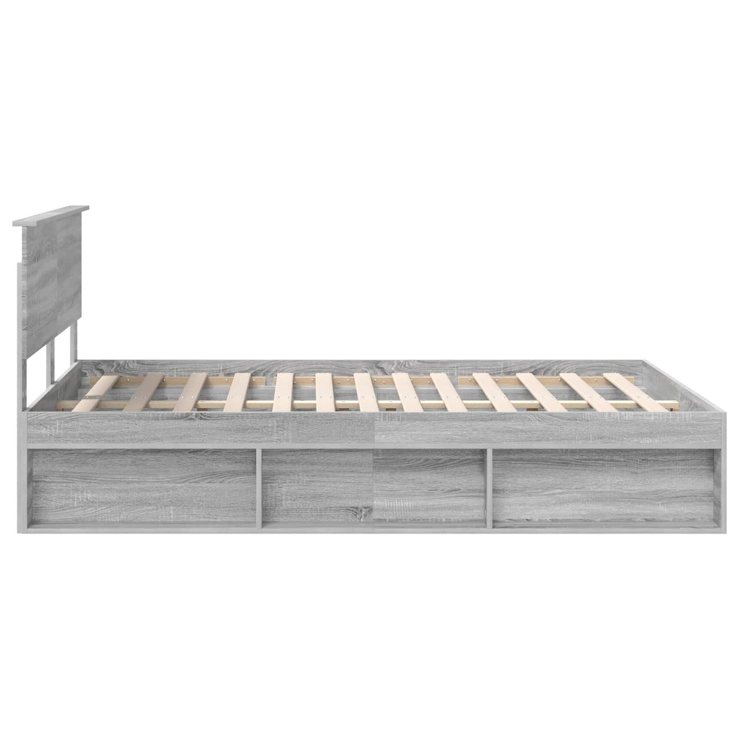 Struttura del letto Grigio Sonoma 135 x 190 cm Pino massello | homemem39