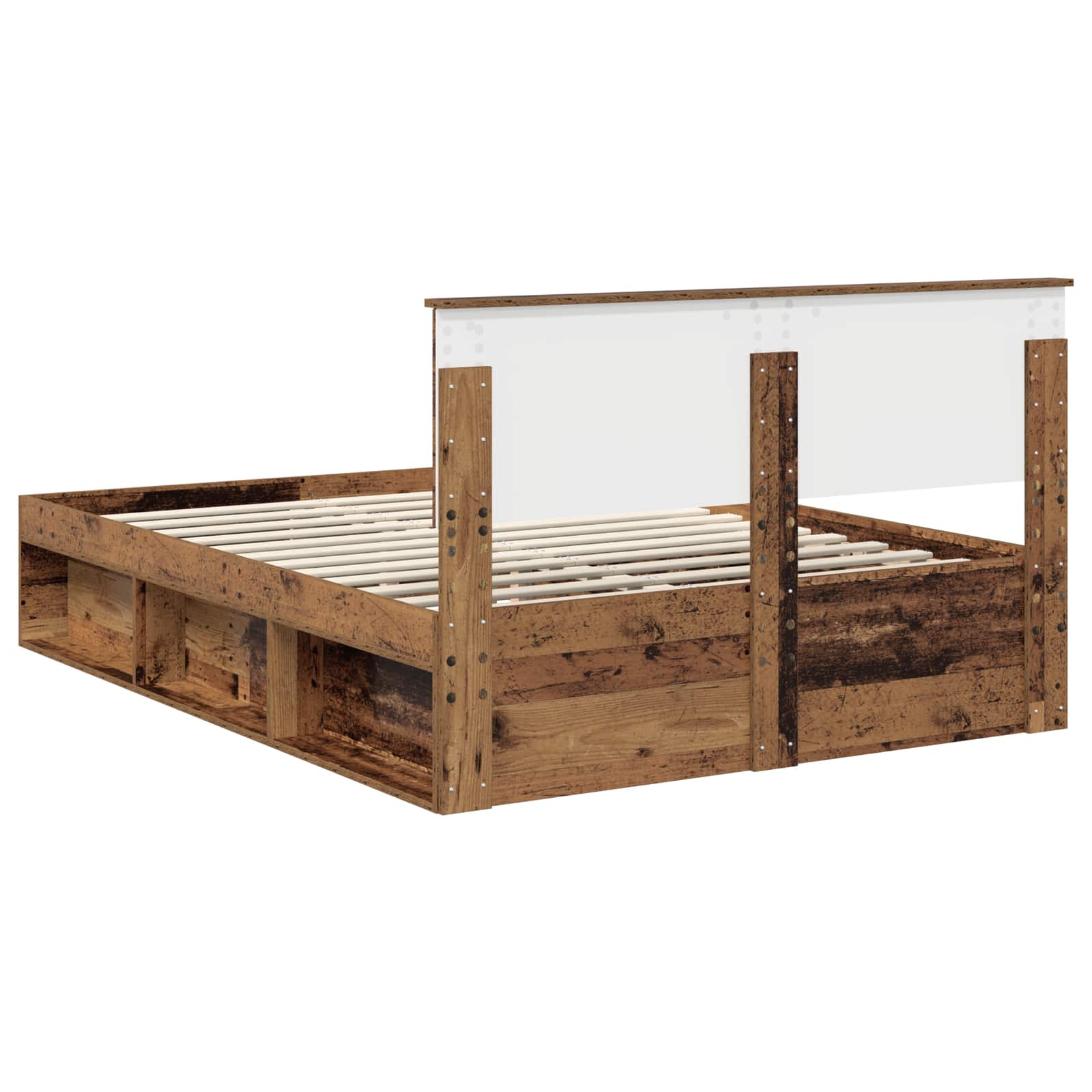 Struttura del letto Legno vecchio 135 x 190 cm Pino massello | homemem39