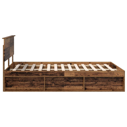 Struttura del letto Legno vecchio 135 x 190 cm Pino massello | homemem39