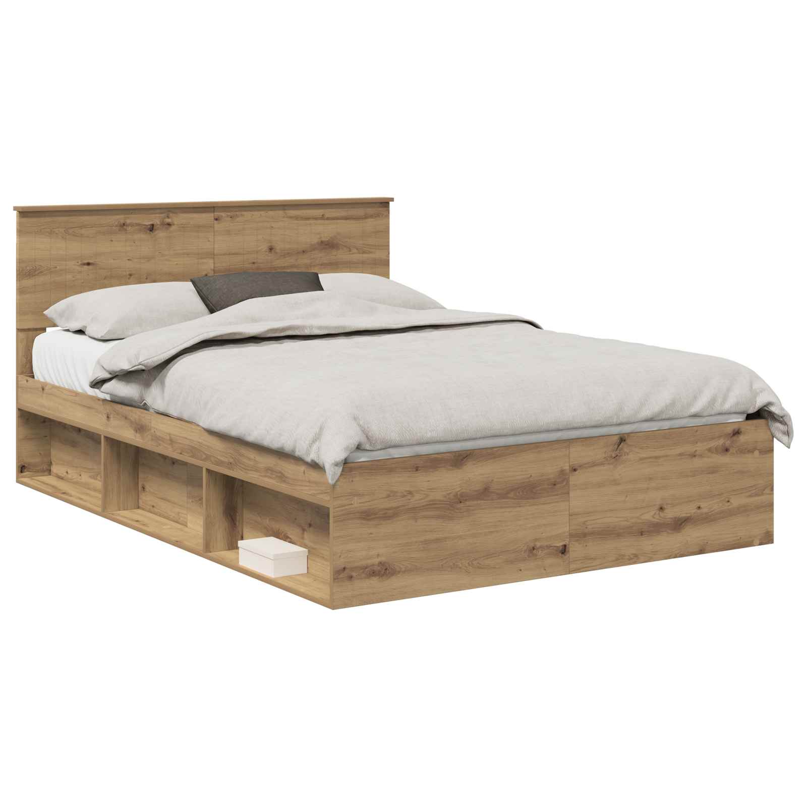Struttura del letto Rovere Artigianale 135 x 190 cm | homemem39