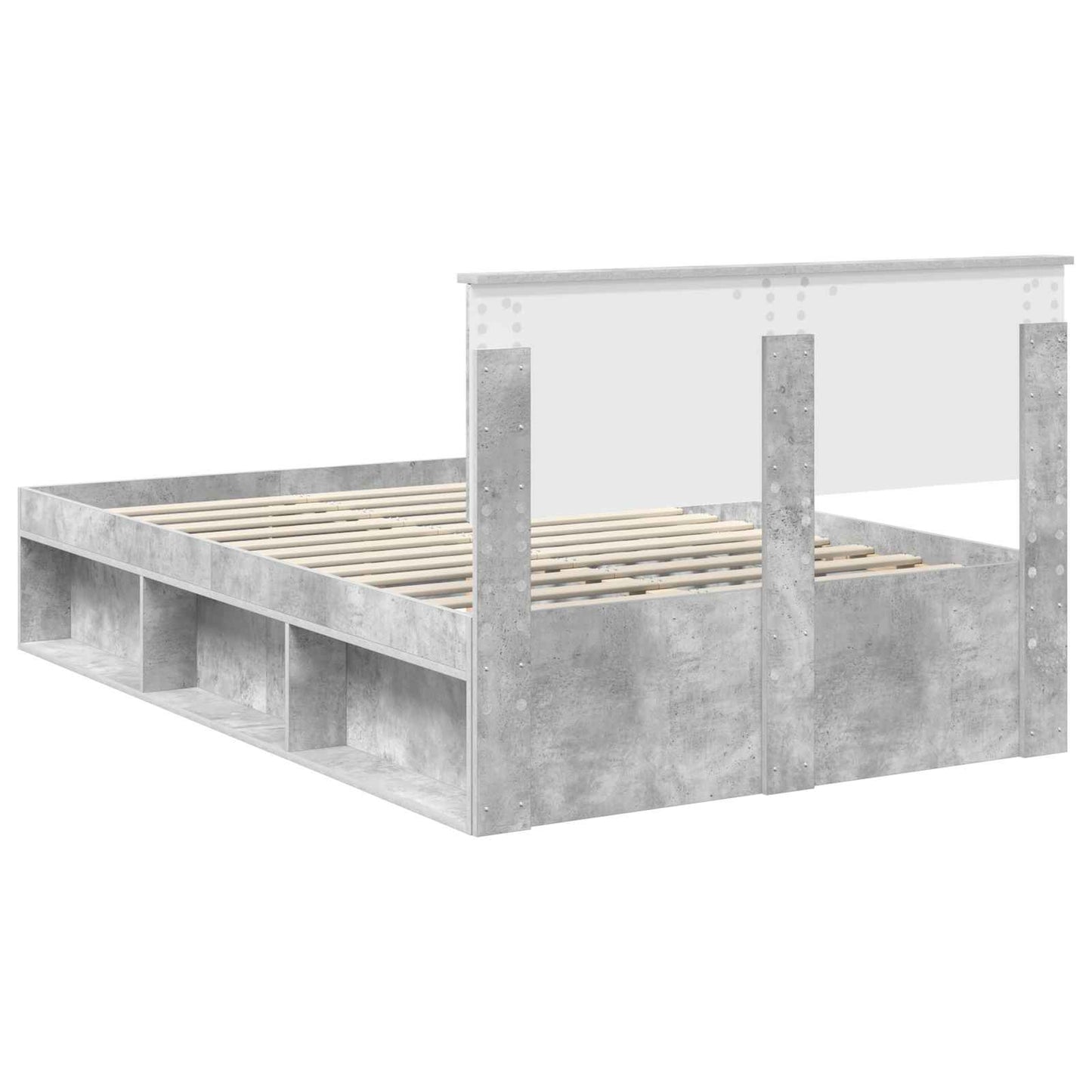 Struttura del letto Calcestruzzo 120 x 200 cm Pino massello | homemem39