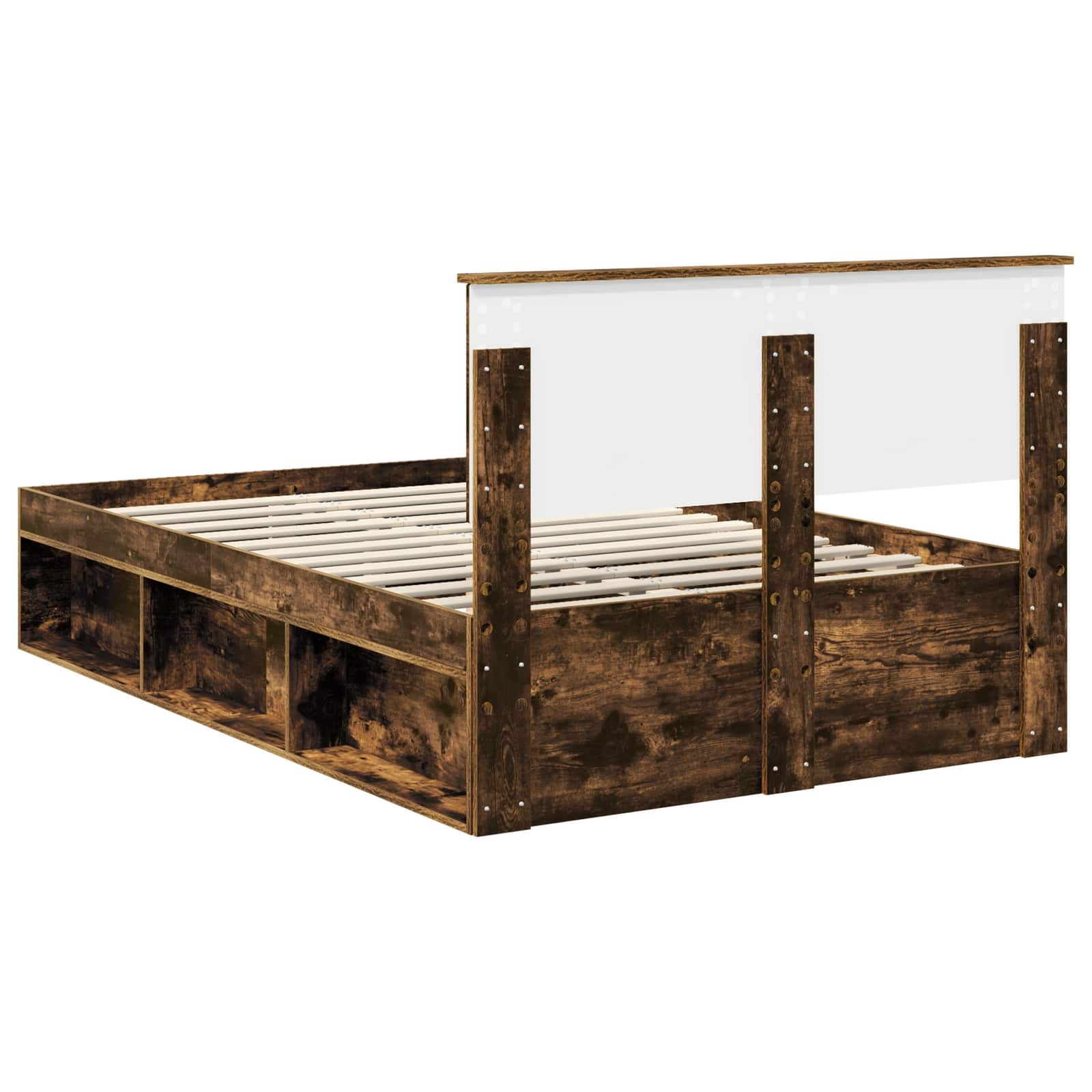 Struttura del letto Rovere fumé 120 x 200 cm Pino massello | homemem39