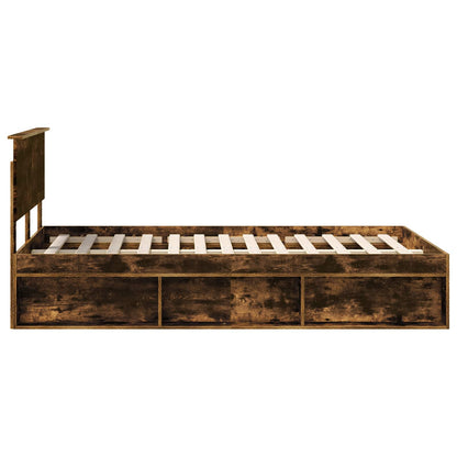 Struttura del letto Rovere fumé 120 x 200 cm Pino massello | homemem39