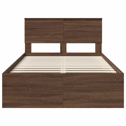 Struttura del letto Rovere Marrone 120 x 200 cm Pino massello | homemem39