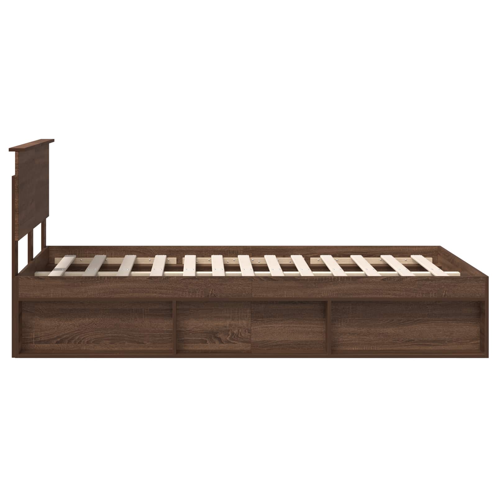 Struttura del letto Rovere Marrone 120 x 200 cm Pino massello | homemem39