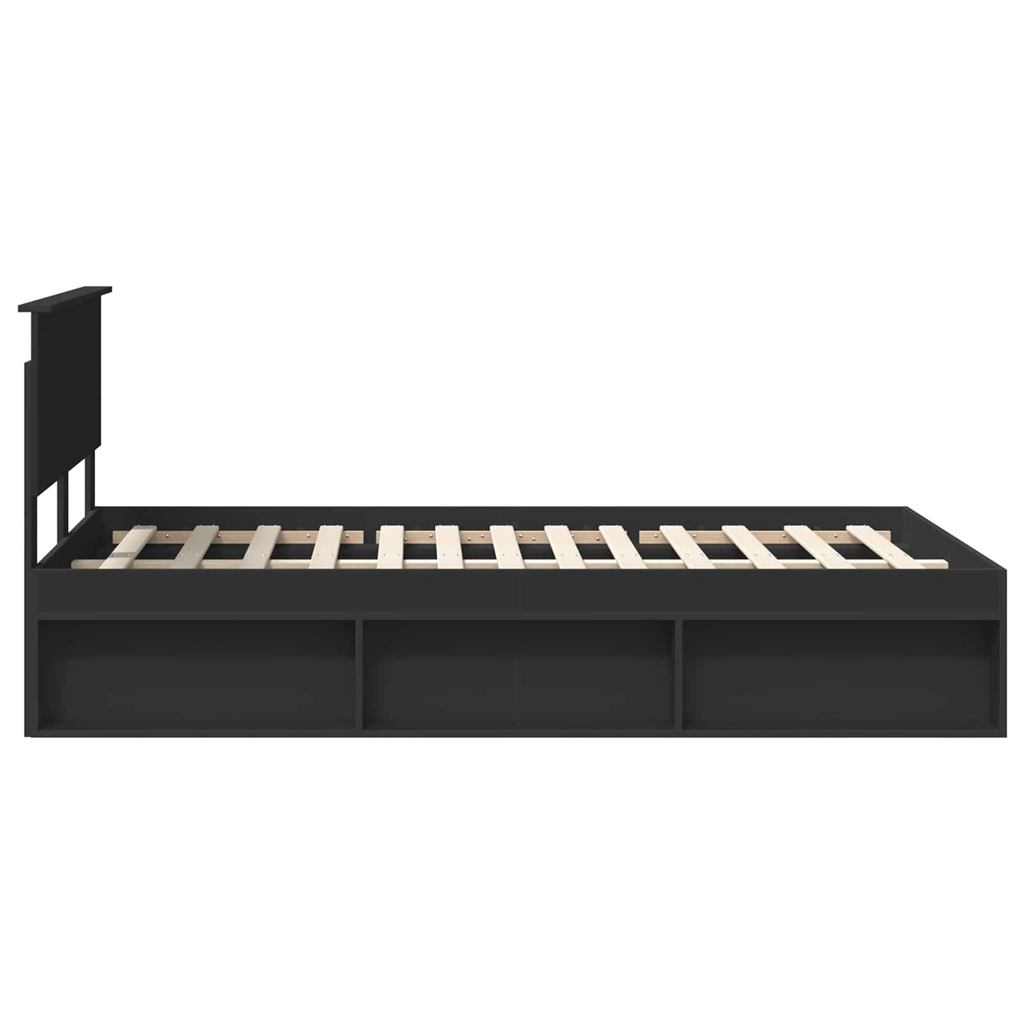 Struttura del letto Nero 120 x 190 cm Pino massello | homemem39