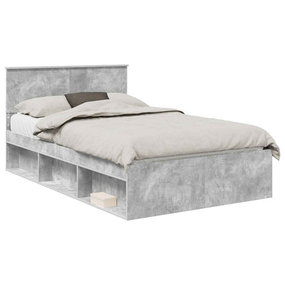 Struttura del letto Calcestruzzo 120 x 190 cm Pino massello | homemem39