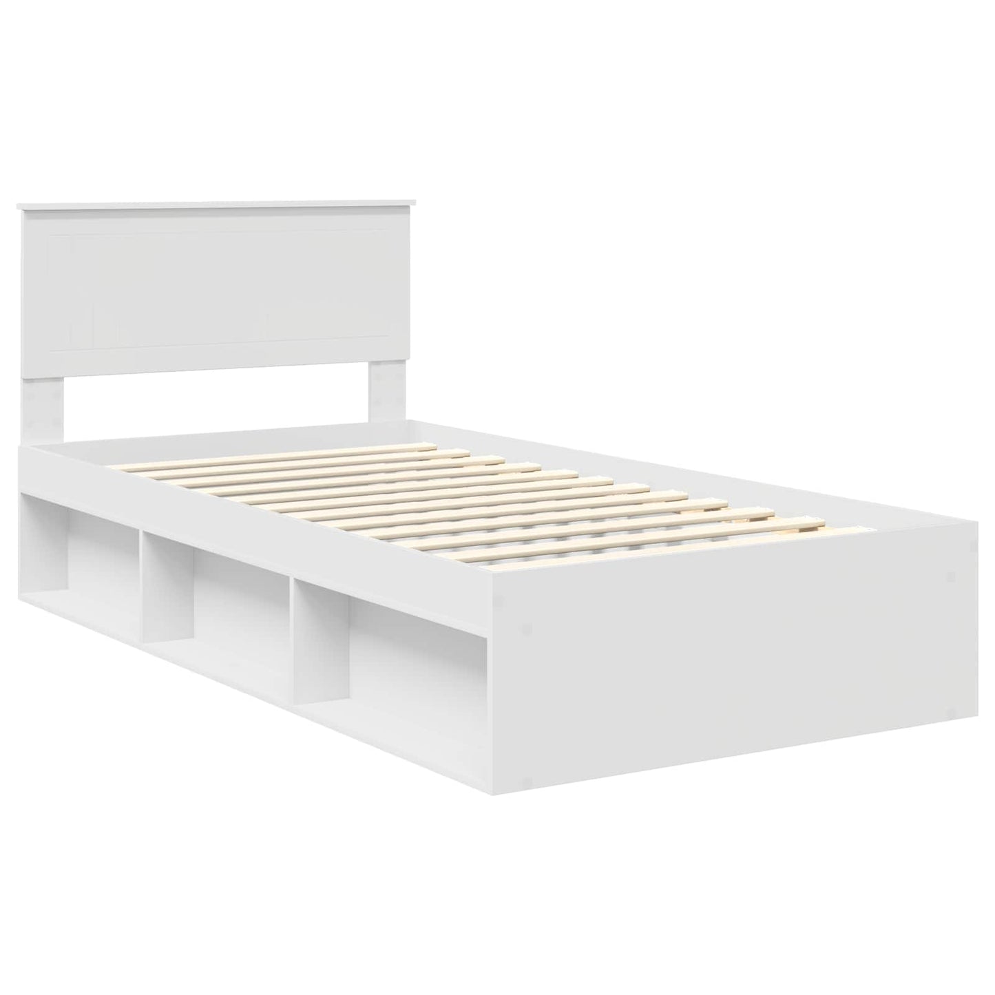 Struttura del letto Bianco 100 x 200 cm Pino massello | homemem39