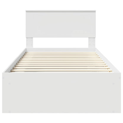 Struttura del letto Bianco 100 x 200 cm Pino massello | homemem39