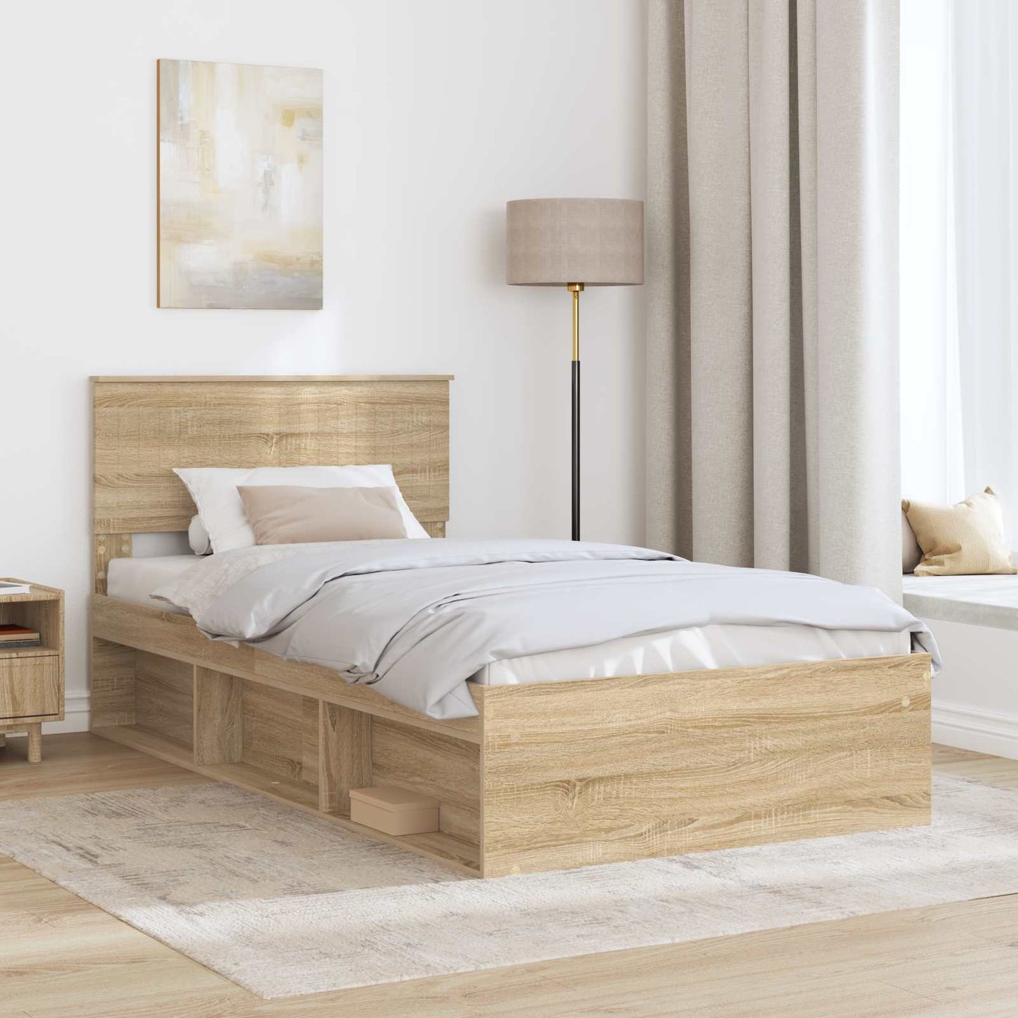 Struttura del letto Sonoma 100 x 200 cm Pino massello | homemem39