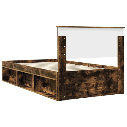 Struttura del letto Rovere fumé 100 x 200 cm Pino massello | homemem39