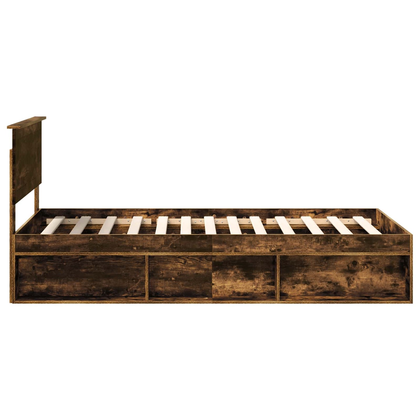 Struttura del letto Rovere fumé 100 x 200 cm Pino massello | homemem39