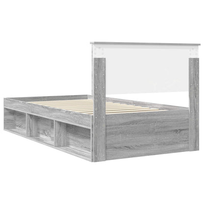 Struttura del letto Grigio Sonoma 100 x 200 cm Pino massello | homemem39
