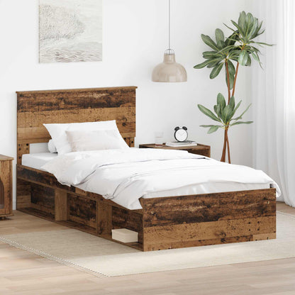 Struttura del letto Legno vecchio 100 x 200 cm Pino massello | homemem39