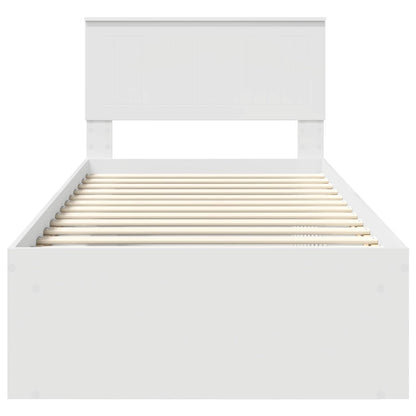 Struttura del letto Bianco 90 x 200 cm Pino massello | homemem39