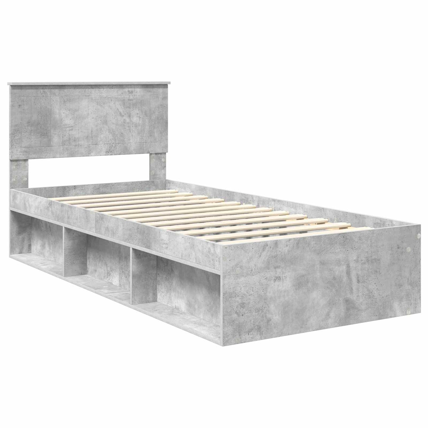 Struttura del letto Calcestruzzo 90 x 200 cm Pino massello | homemem39