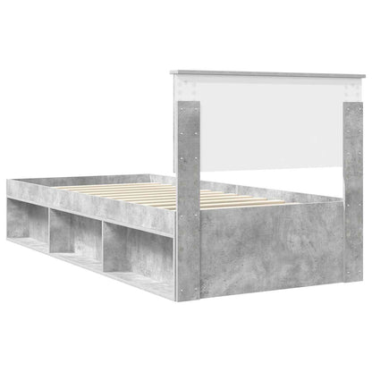 Struttura del letto Calcestruzzo 90 x 200 cm Pino massello | homemem39