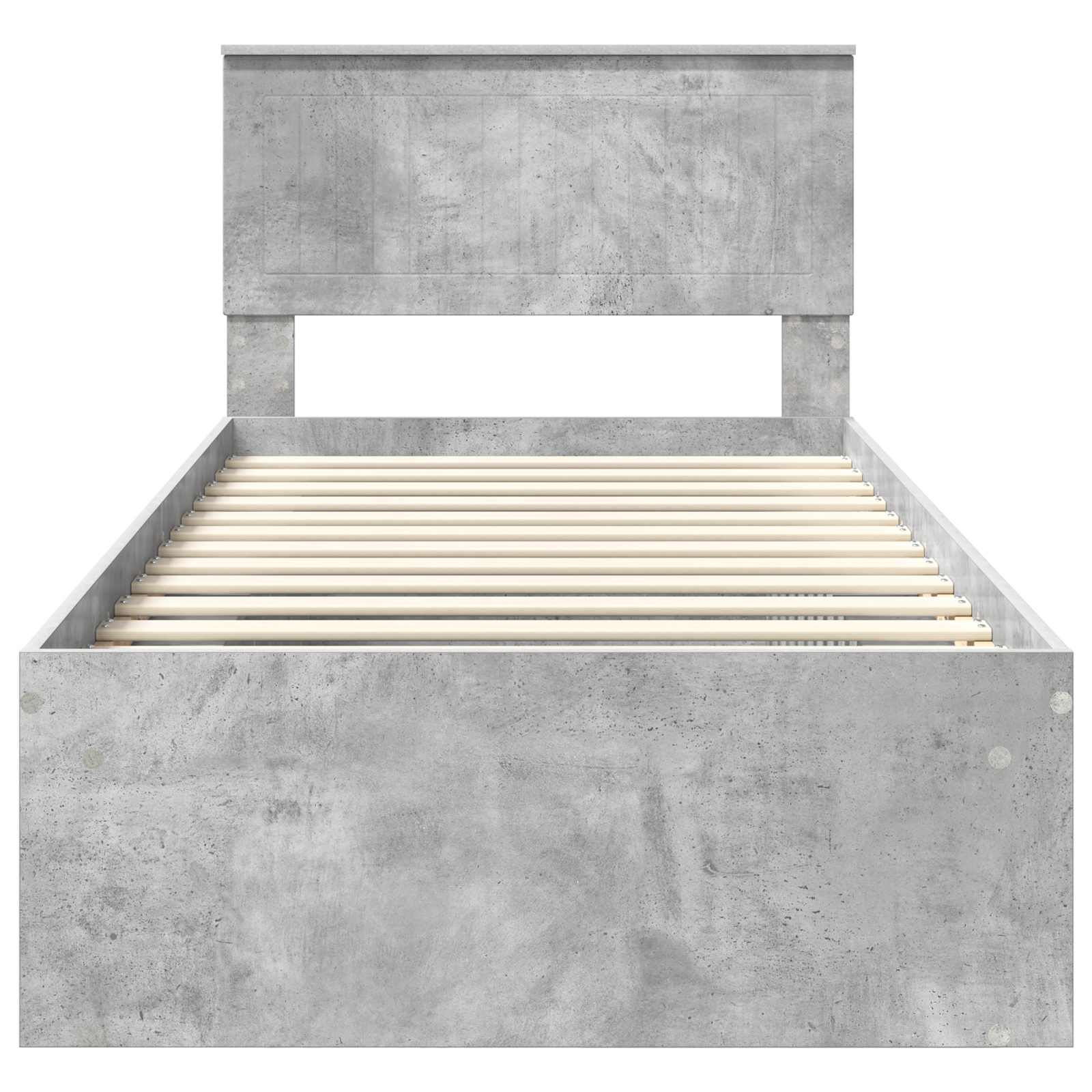 Struttura del letto Calcestruzzo 90 x 200 cm Pino massello | homemem39