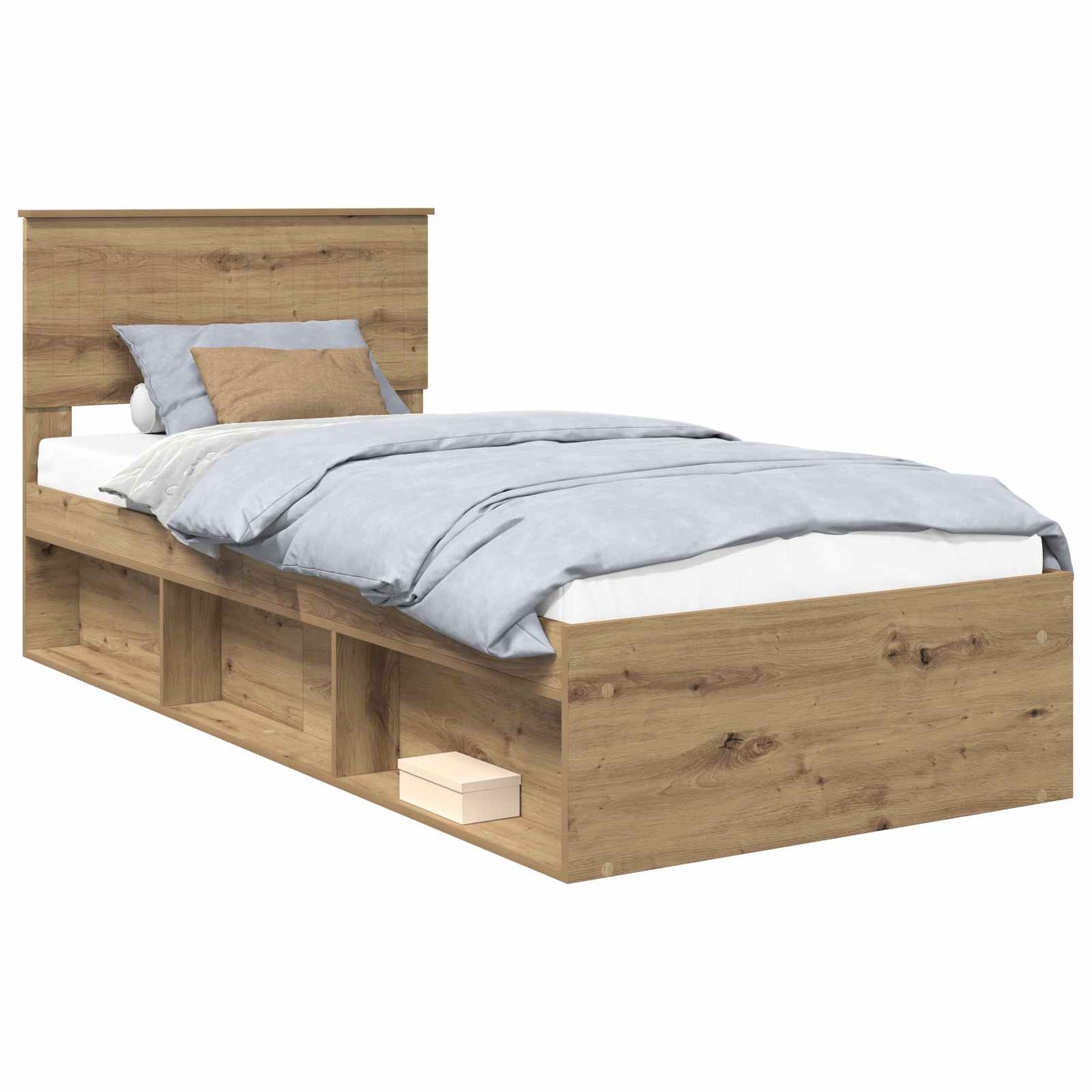 Struttura del letto con testiera Rovere Artigianale 90 x 200 cm | homemem39