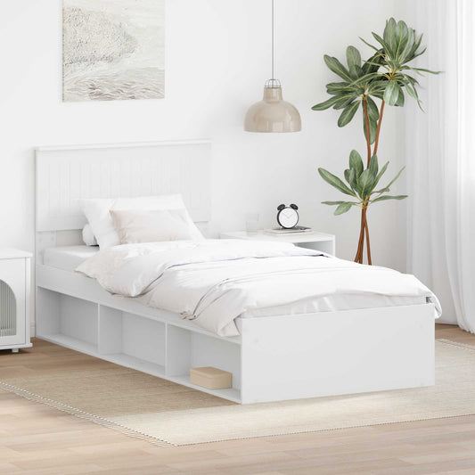 Struttura del letto Bianco 90 x 190 cm Pino massello | homemem39