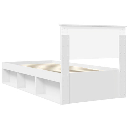 Struttura del letto Bianco 90 x 190 cm Pino massello | homemem39