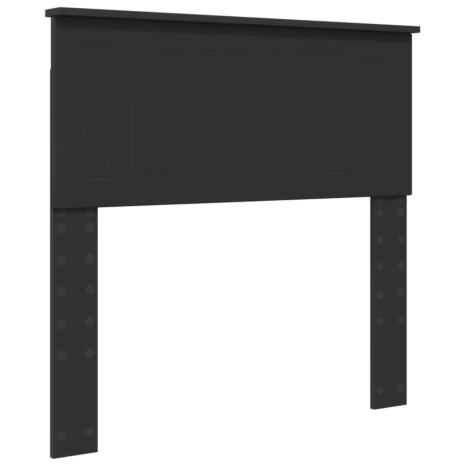 Struttura del letto con testiera Nero 90 x 190 cm Pino massello | homemem39