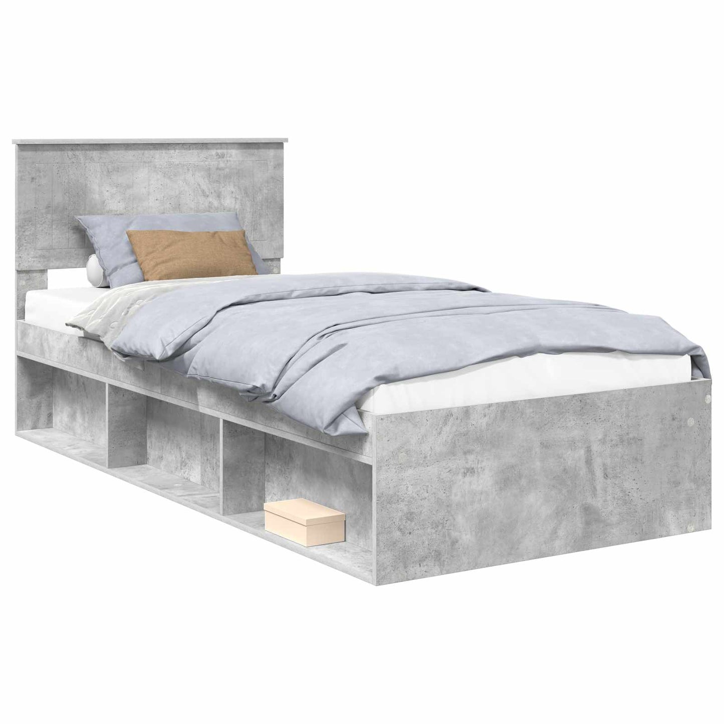 Struttura del letto Grigio Concretè 90 x 190 cm Pino massello | homemem39