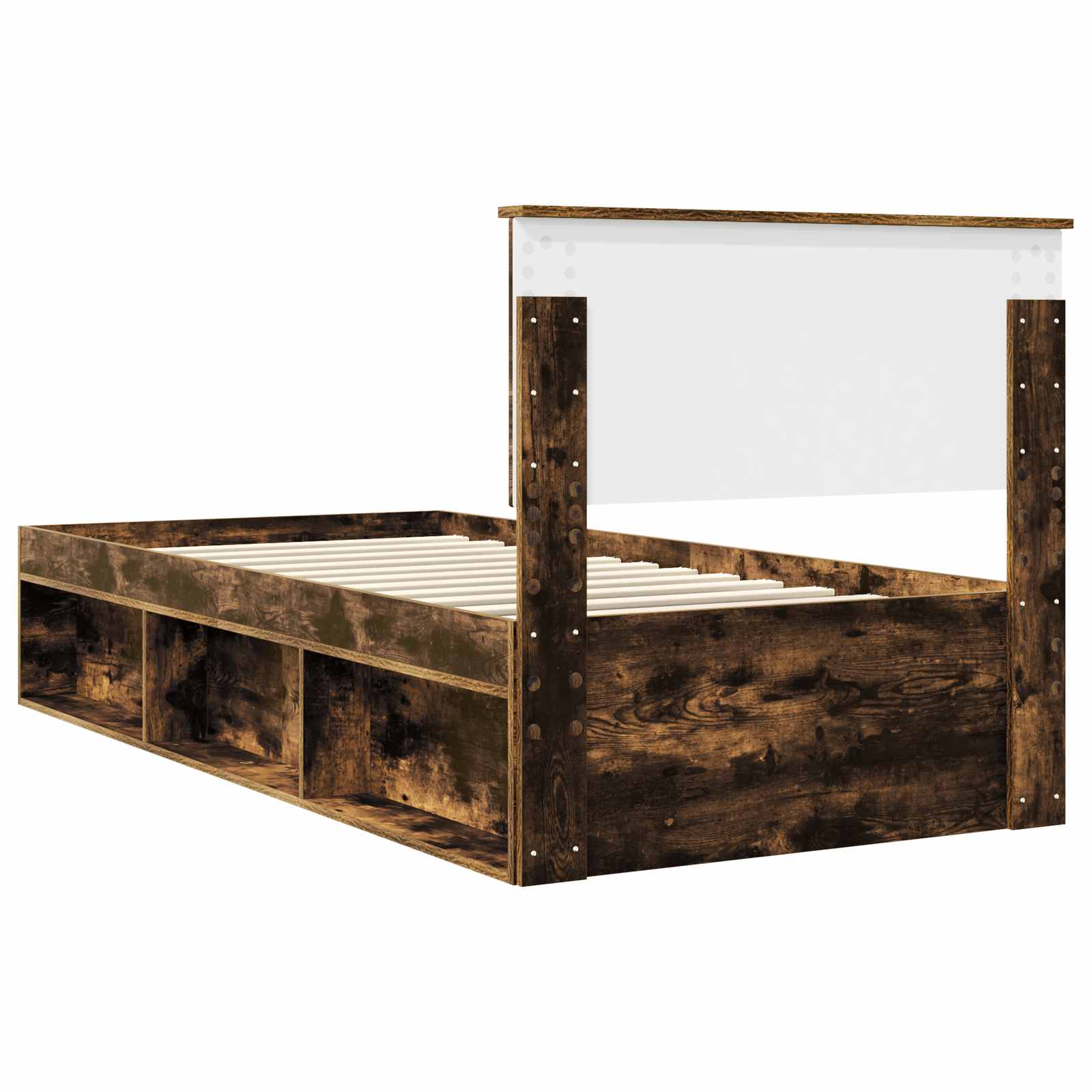 Struttura del letto Rovere fumé 90 x 190 cm Pino massello | homemem39