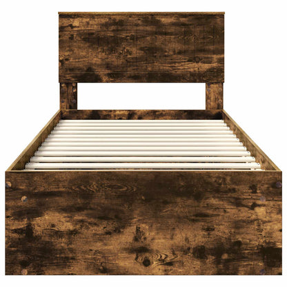 Struttura del letto Rovere fumé 90 x 190 cm Pino massello | homemem39