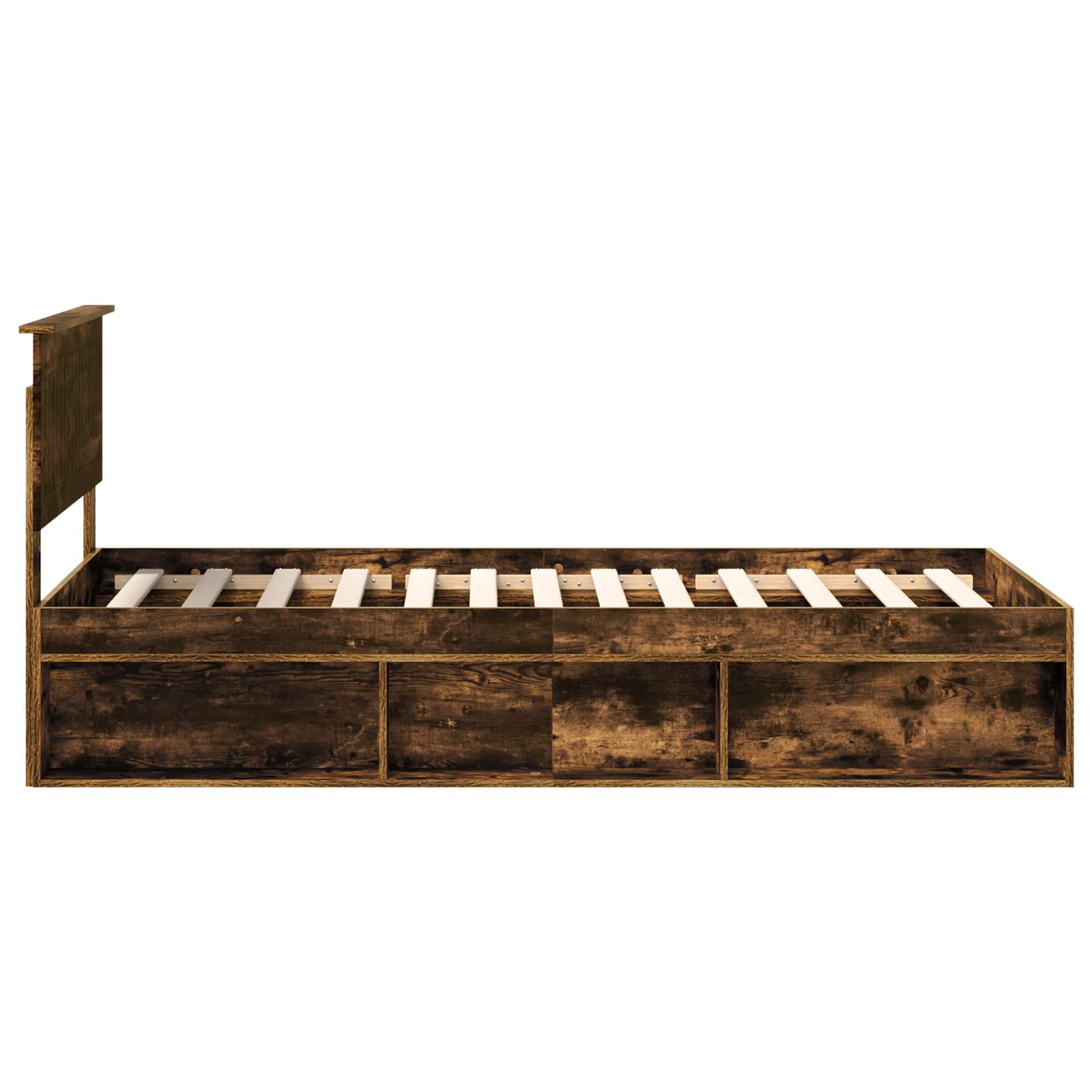 Struttura del letto Rovere fumé 90 x 190 cm Pino massello | homemem39