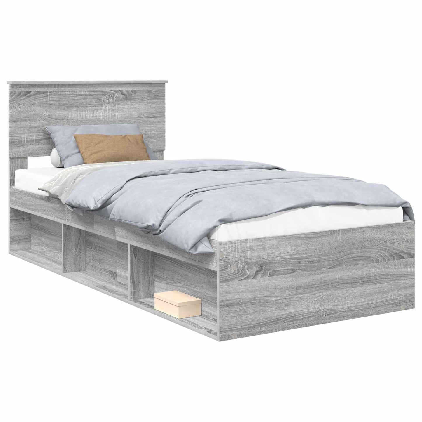 Struttura del letto Grigio Sonoma 90 x 190 cm Pino massello | homemem39