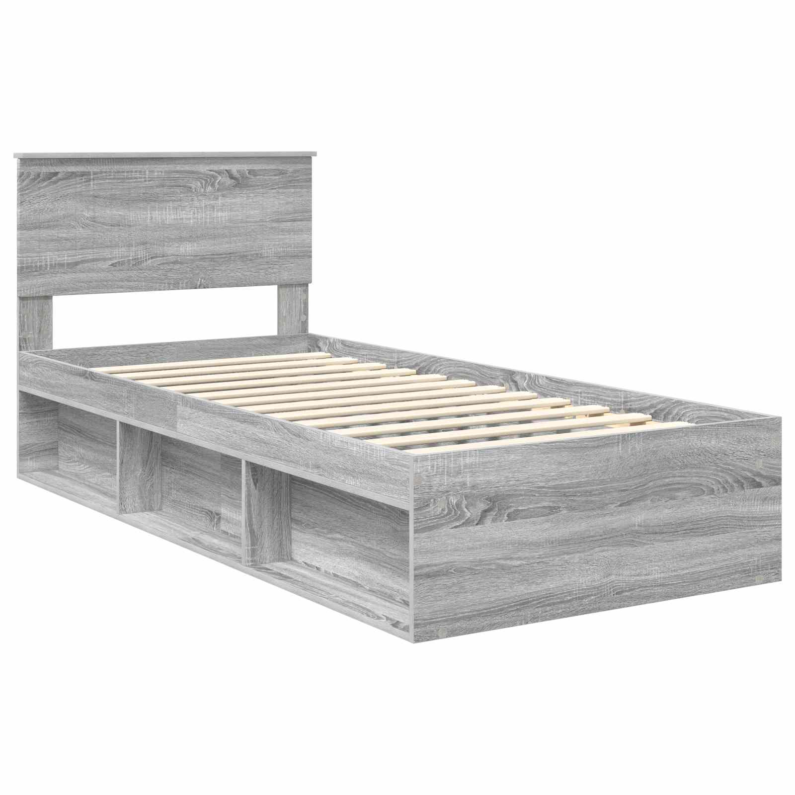 Struttura del letto Grigio Sonoma 90 x 190 cm Pino massello | homemem39