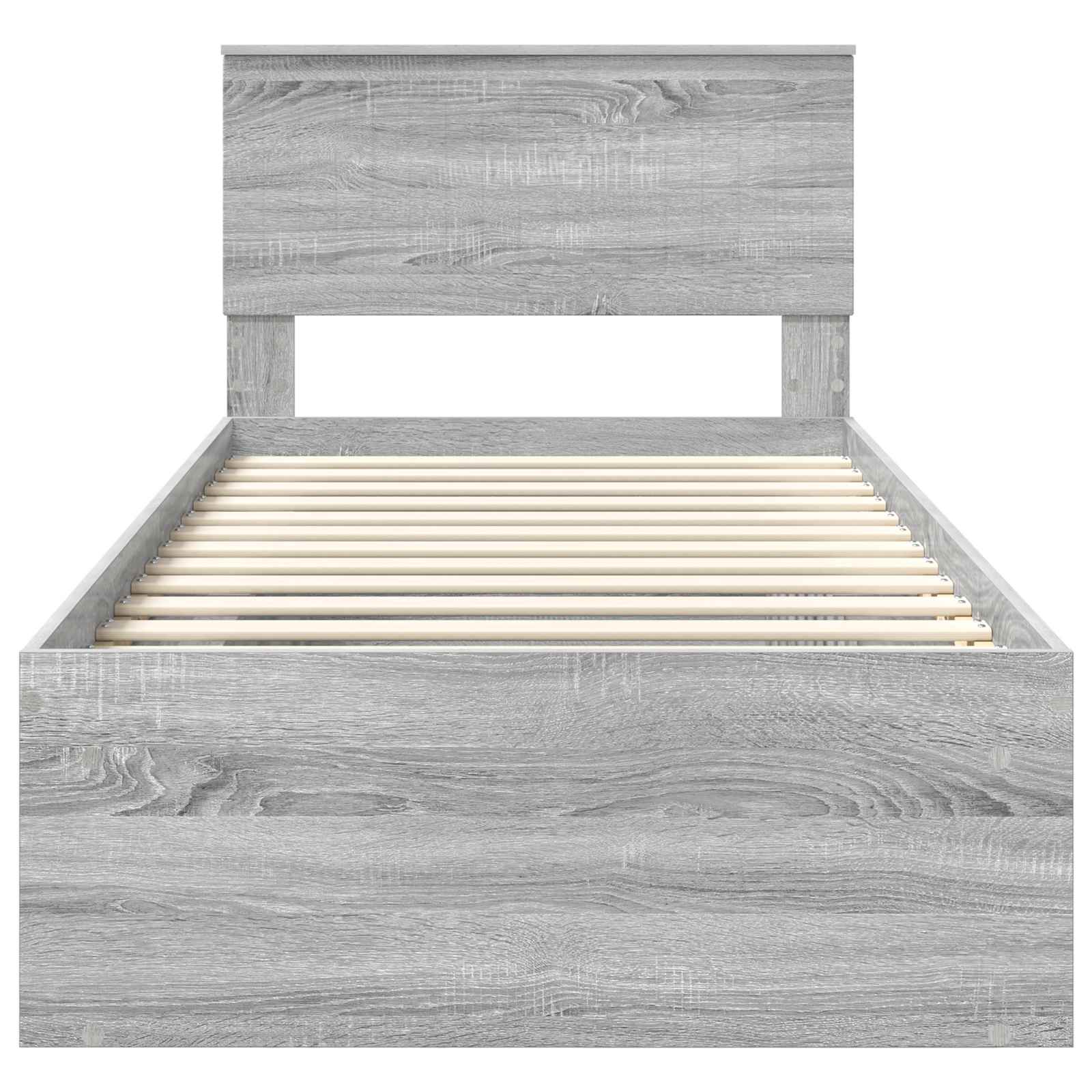 Struttura del letto Grigio Sonoma 90 x 190 cm Pino massello | homemem39