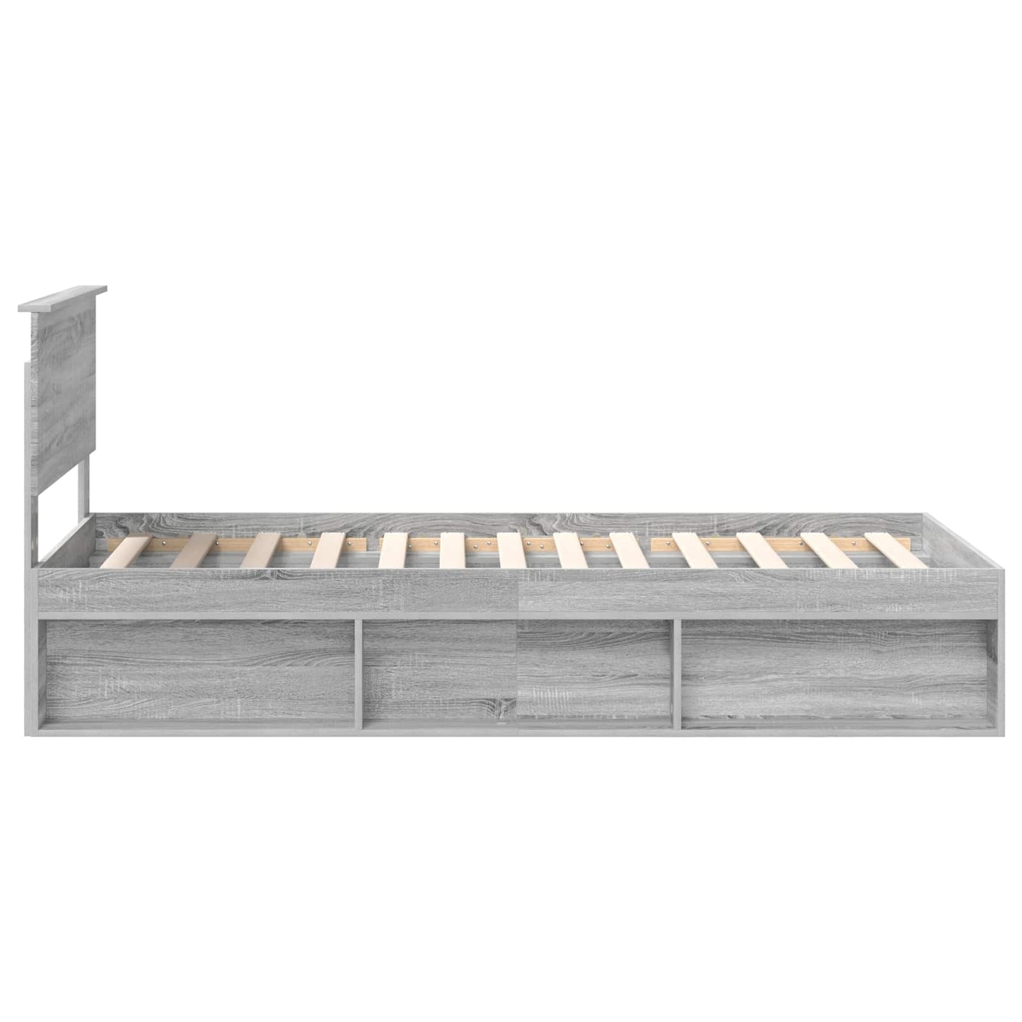 Struttura del letto Grigio Sonoma 90 x 190 cm Pino massello | homemem39