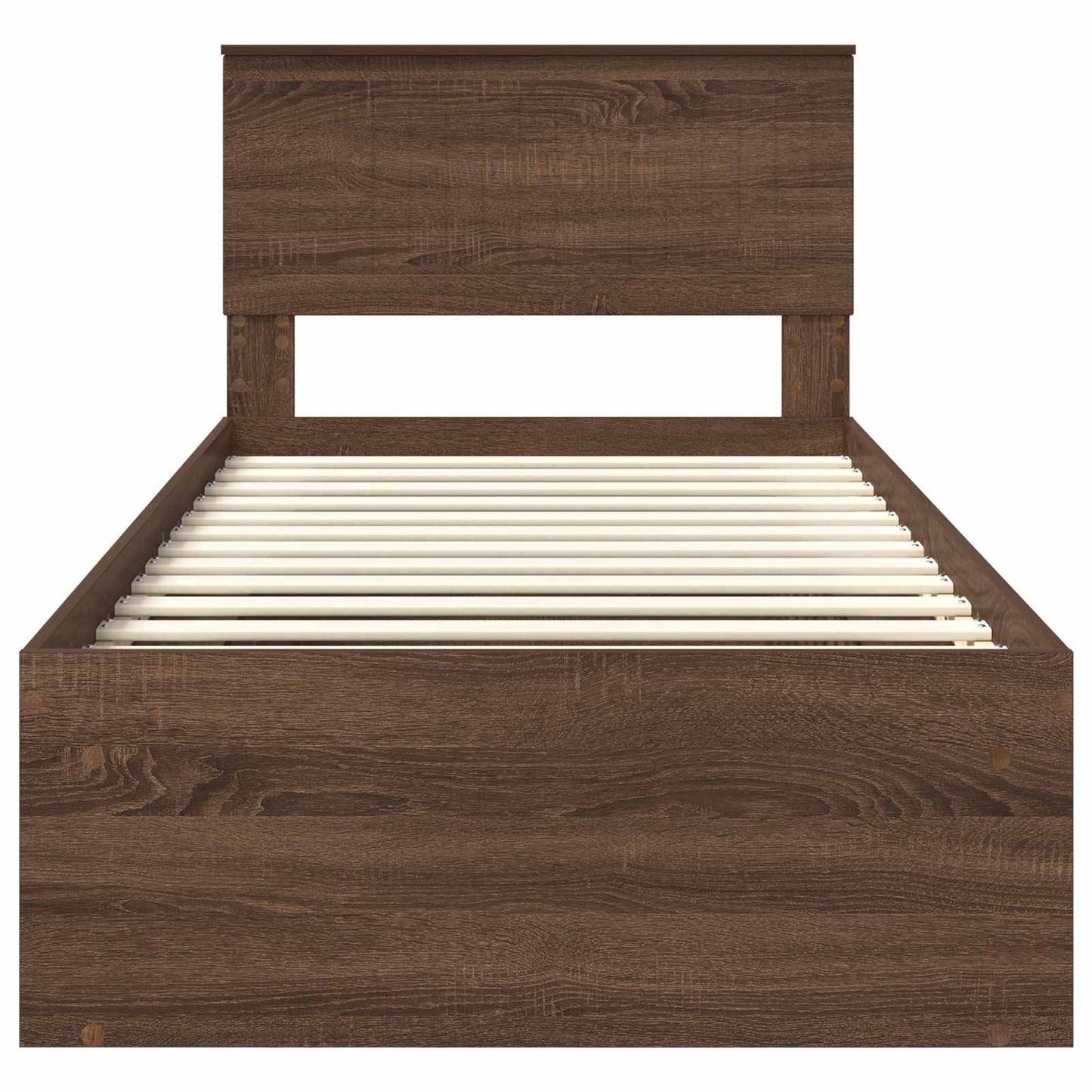Struttura del letto Rovere Marrone 90 x 190 cm Pino massello | homemem39