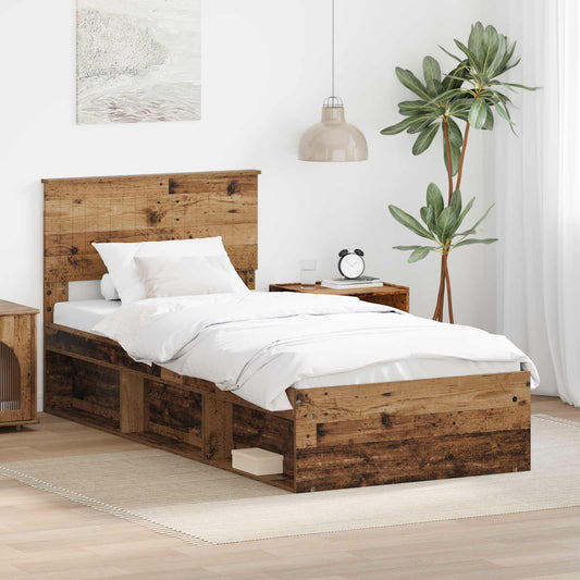 Struttura del letto Legno vecchio 90 x 190 cm Pino massello | homemem39