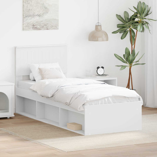 Struttura del letto Bianco 75 x 190 cm Pino massello