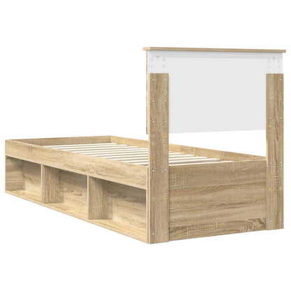 Struttura del letto Rovere Sonoma 75 x 190 cm Pino massello | homemem39
