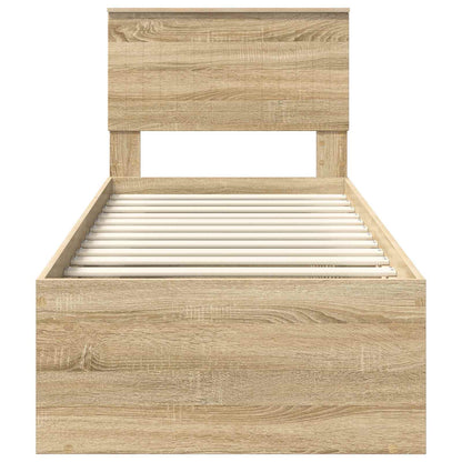 Struttura del letto Rovere Sonoma 75 x 190 cm Pino massello | homemem39