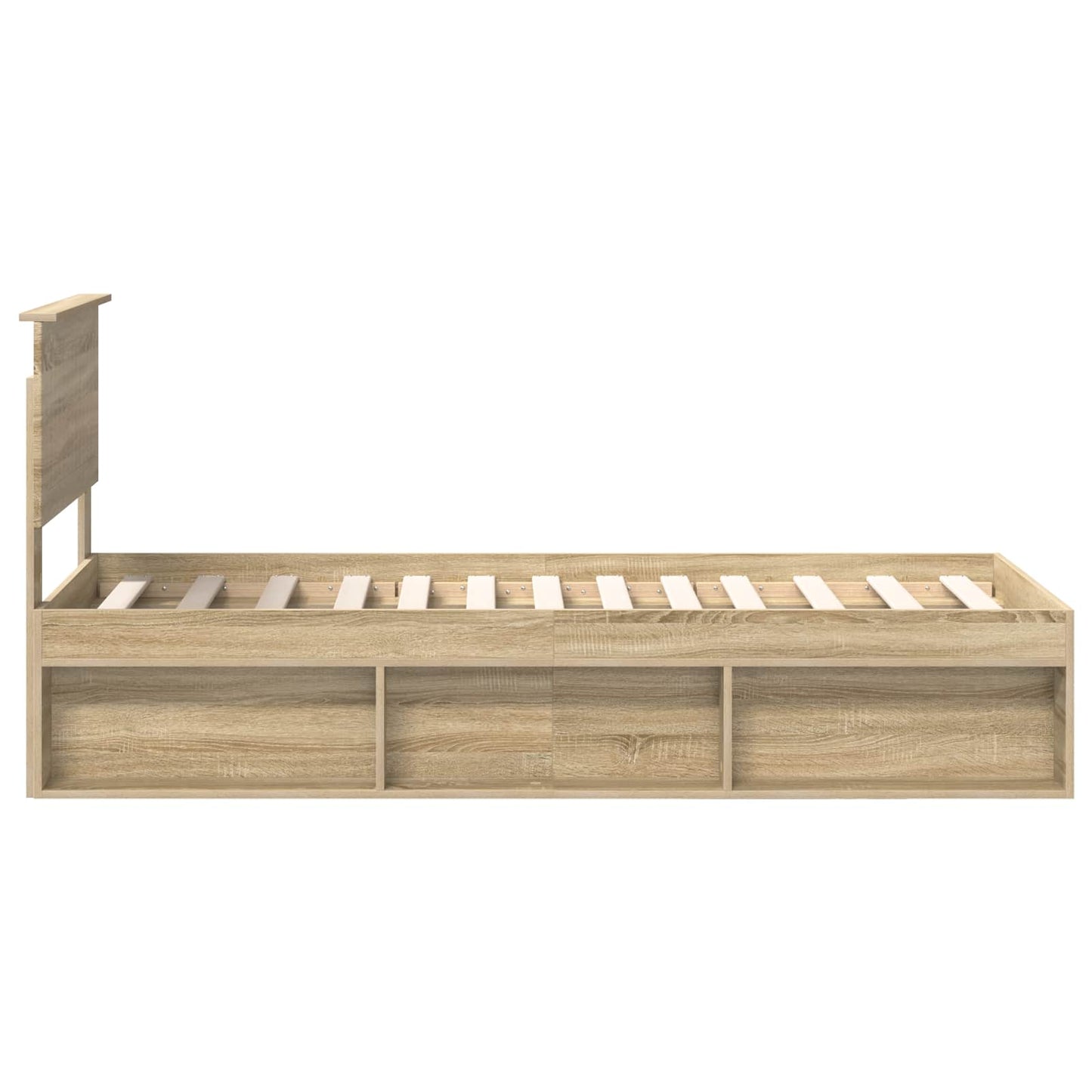 Struttura del letto Rovere Sonoma 75 x 190 cm Pino massello | homemem39