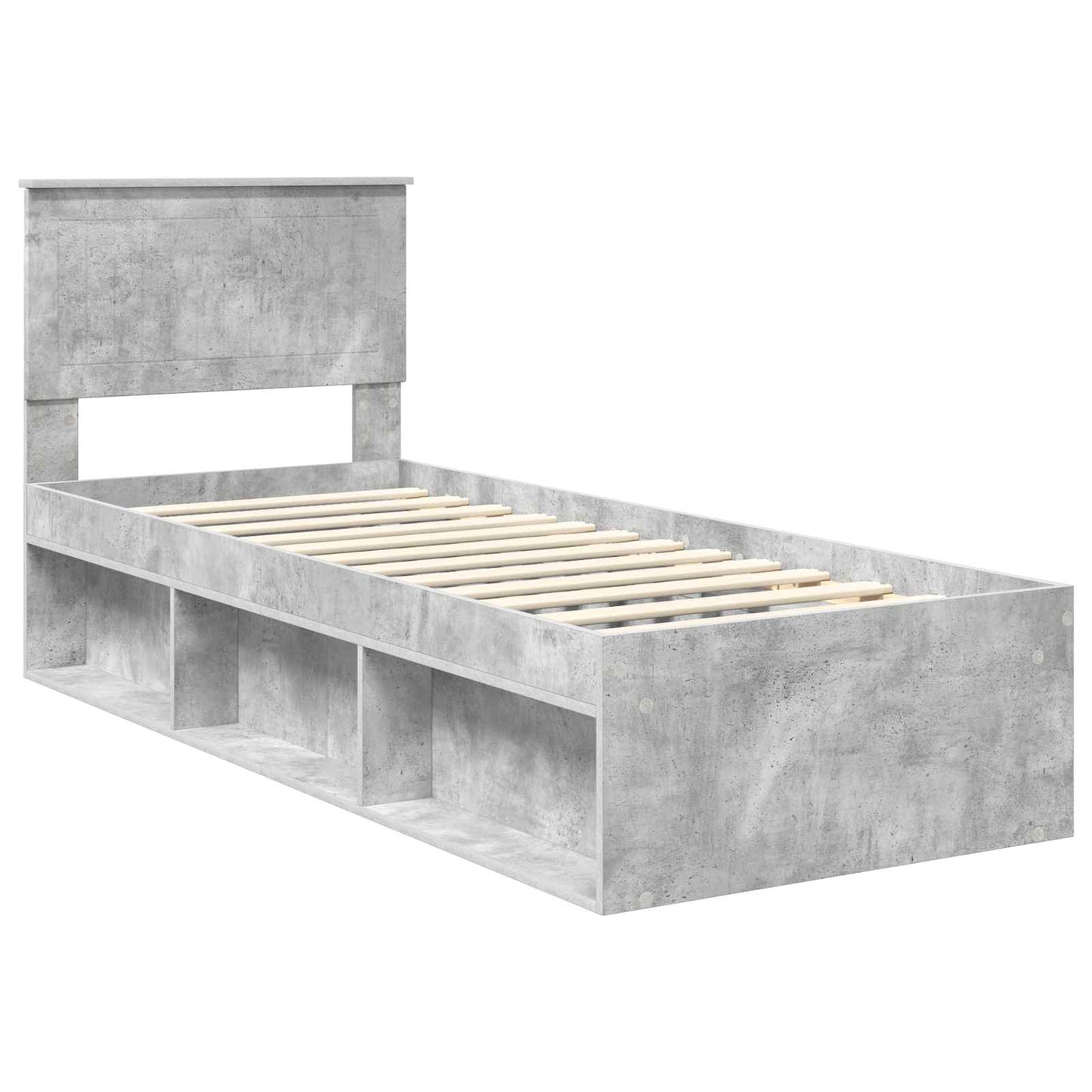 Struttura del letto Grigio Concretè 75 x 190 cm Pino massello