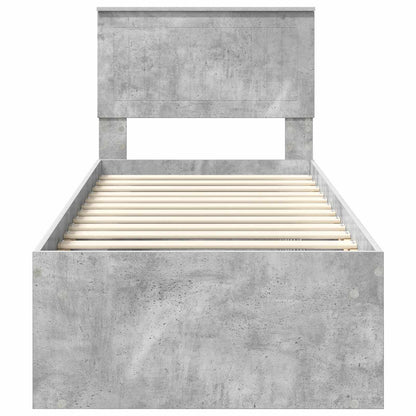 Struttura del letto Grigio Concretè 75 x 190 cm Pino massello
