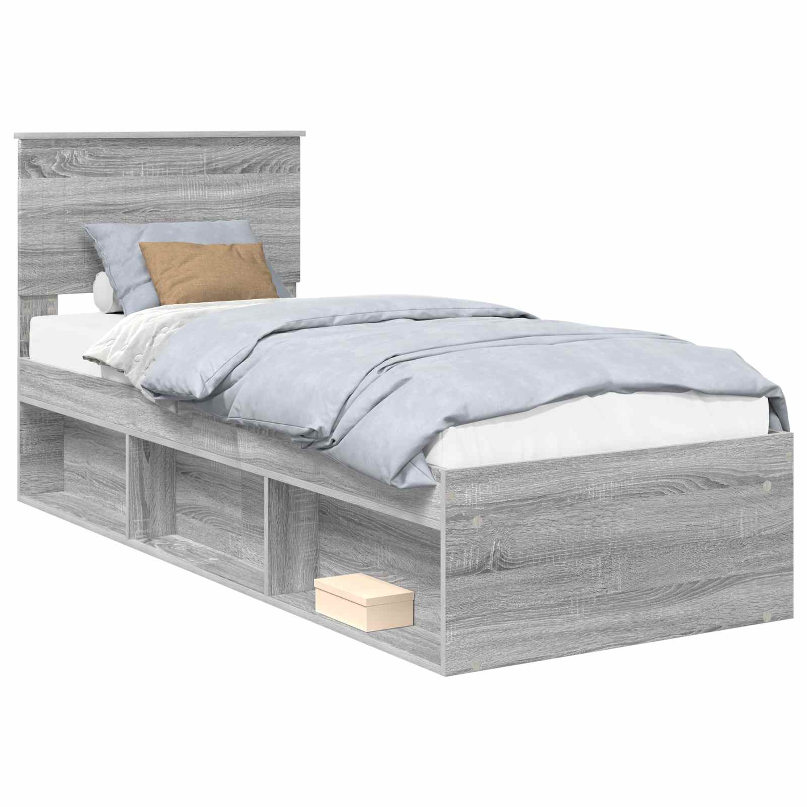 Struttura del letto Grigio Sonoma 75 x 190 cm Pino massello | homemem39