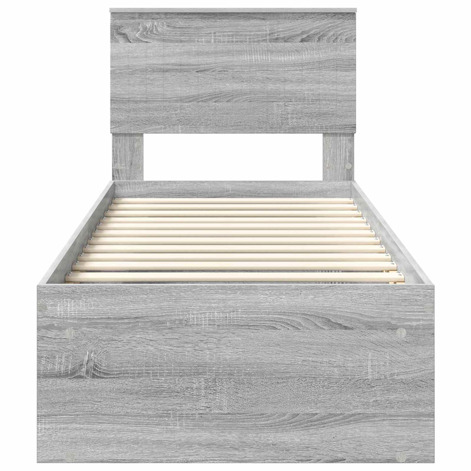 Struttura del letto Grigio Sonoma 75 x 190 cm Pino massello | homemem39
